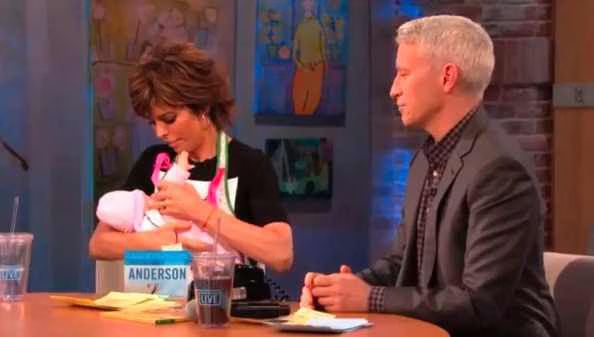 Anderson Cooper  Breast Feeding Doll demonstration with Lisa Rinna