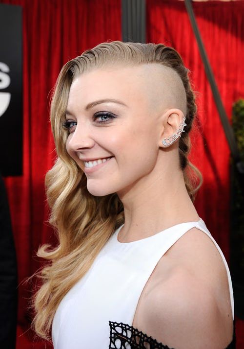 Natalie Dormer debuts half-shaved head at SAG Awards 02-2014-01-19