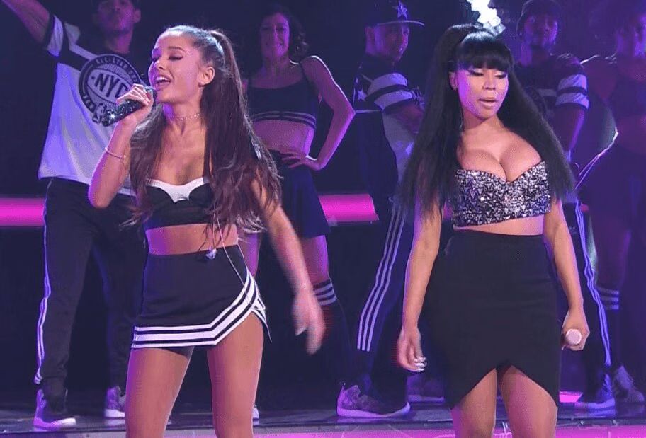 Ariana Grande and Nicki Minaj rock the NBA All-Star Game