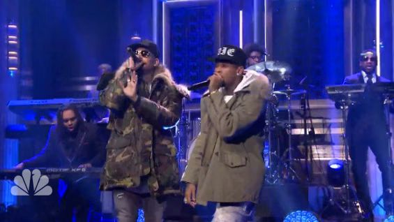 Chris Brown and Tyga perform 'Ayo' on 'The Tonight Show' with The Roots