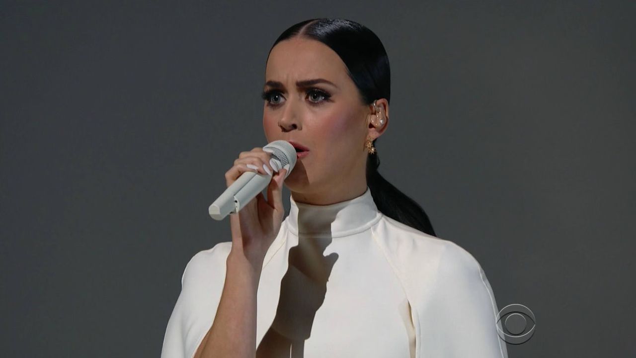 Katy Perry performs 'By the Grace of God' to end domestic violence