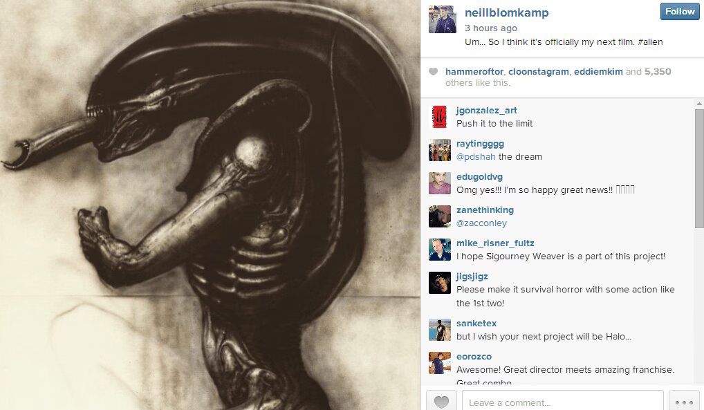 So 'District 9' Director Neill Blomkamp is Directing a New 'Alien' Movie After All