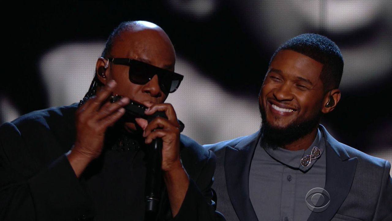 Usher performs 'If It's Magic' with Stevie Wonder at Grammy Awards 2015