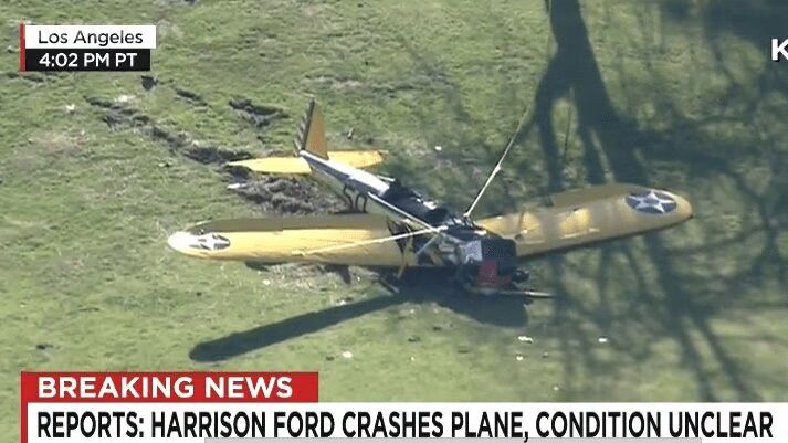 Harrison Ford crashes plane into golf course (VIDEO)