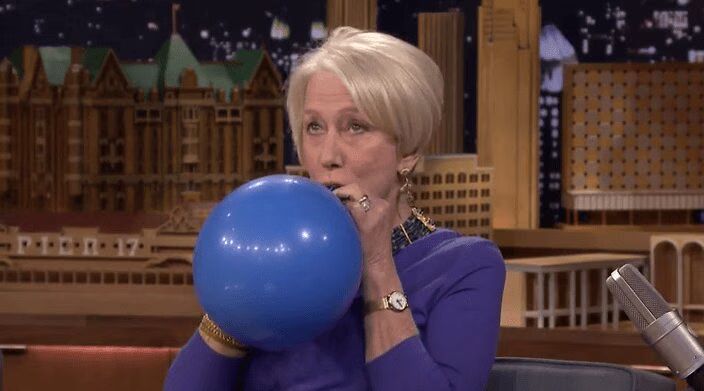 Helen Mirren Sucks Helium and It'ss Glorious! (VIDEO)