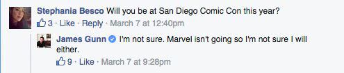 Marvel Skipping San Diego Comic Con This Year, According to James Gunn