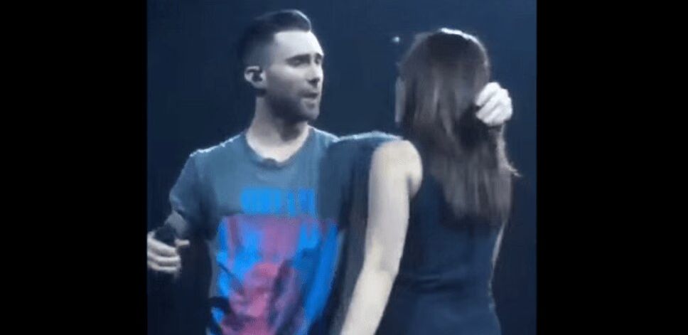 Adam Levine Gets Mobbed Onstage By Fan During Maroon 5 Show (VIDEO)