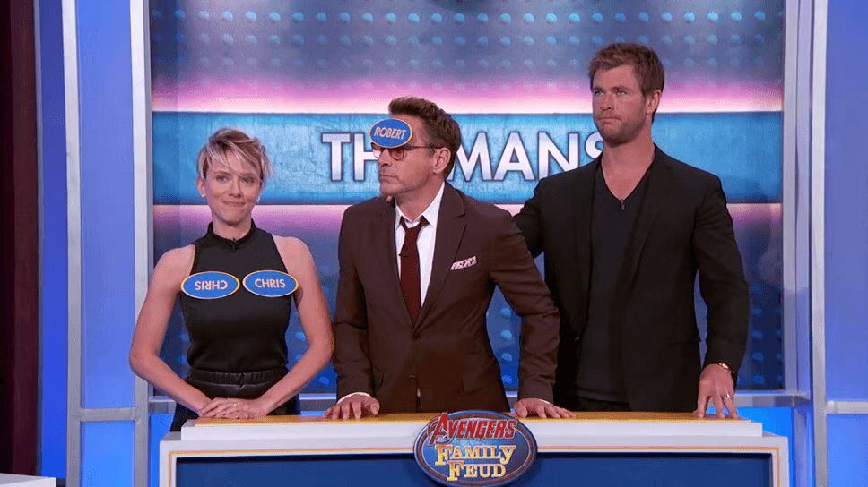 'Avengers Age of Ultron' Cast Plays 'Family Feud' on Jimmy Kimmel Live (VIDEO)