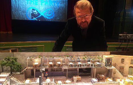 Björn Ulvaeus behind an impression of what the stage show will look like. Photo: The Local