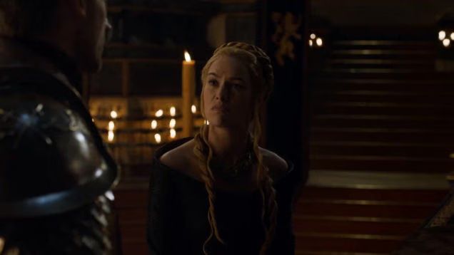 Game of Thrones Season 5 Premiere Jamie and Cersei at Tywin's funeral