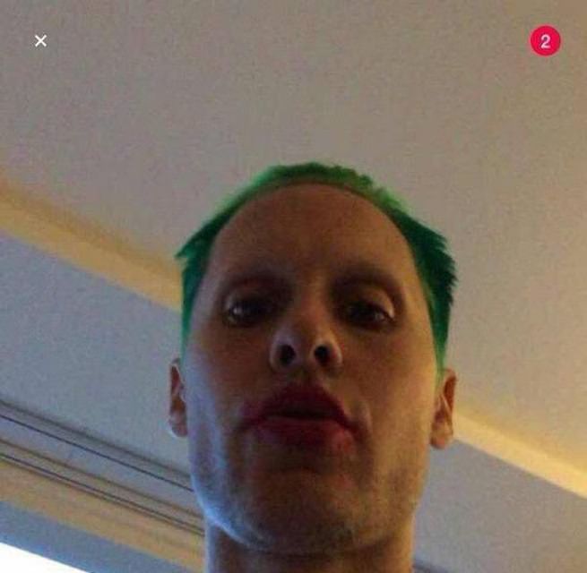 Jared Leto Reveals Green-Haired Joker Look On Snapchat