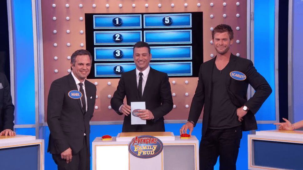Mark Ruffalo Chris Hemsworth Avengers Family Feud