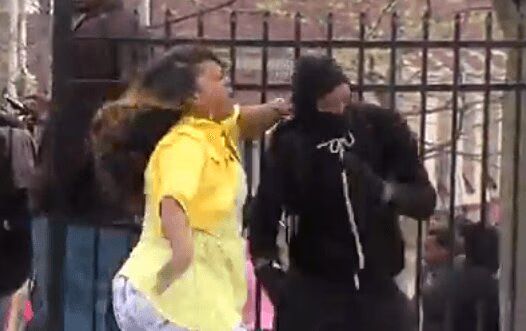 'Mother Of The Year' Smacks Son Caught Rioting In Baltimore (VIDEO)