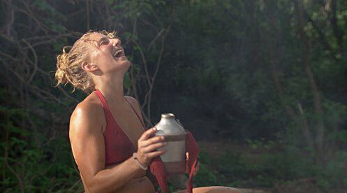 Survivor Worlds Apart Jenn laughs at Rodney's impressions of Dan and Mike