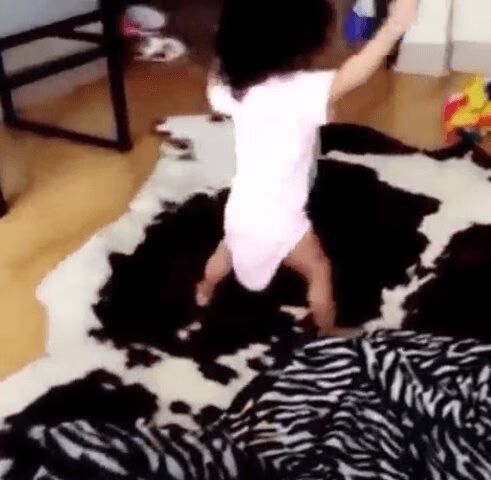 Chris Brown Baby Royalty Walks For The First Time (VIDEO)
