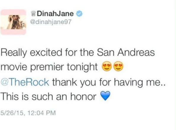 Dinah Jane Tweet The Rock