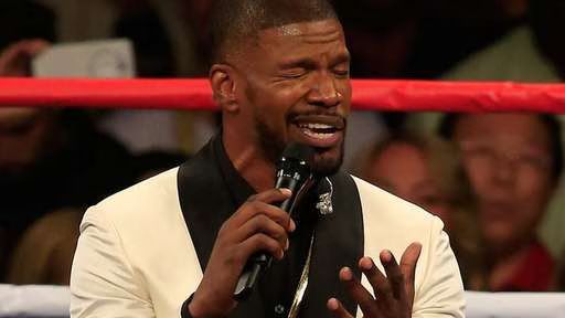 Hallelu! Jamie Foxx sings the National Anthem at Mayweather Pacquiao Fight (VIDEO)