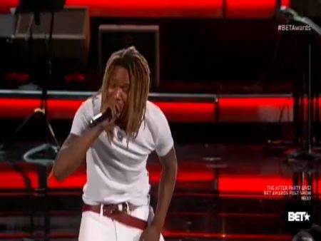 Fetty Wap performs at the 2015 BET Awards
