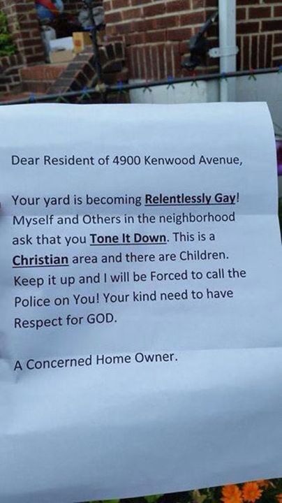 Neighbor Complains About 'Relentlessly Gay' Front Yard, Internet Responds