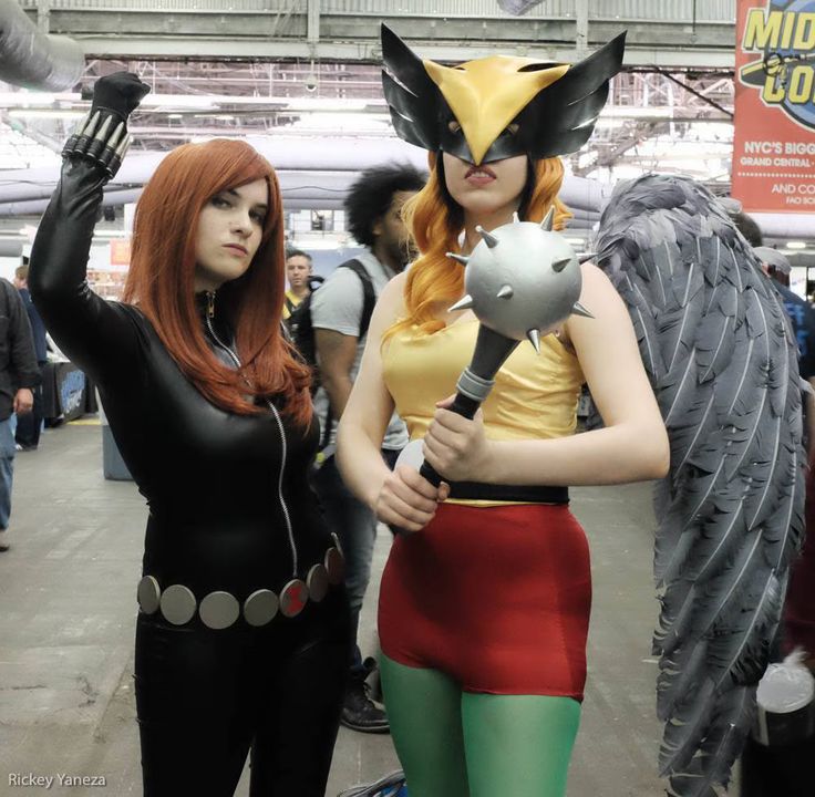 Black Widow and Hawkgirl