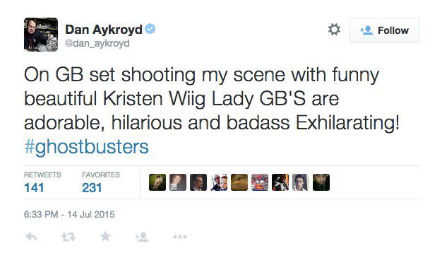 Dan Aykroyd Joins Melissa Mccarthy In All-Female 'Ghostbusters'