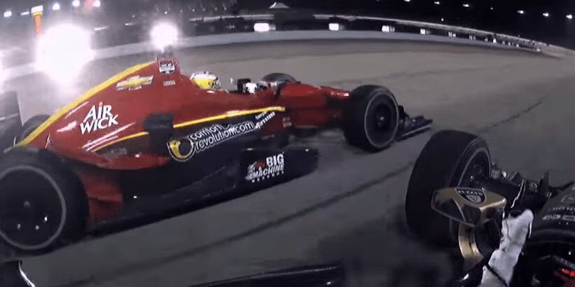 IndyCar Driver Gives Middle Finger To Rival During Race at Iowa Corn 300