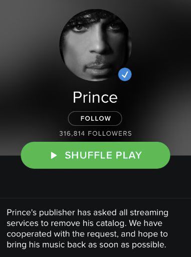 Prince Pulls All Music From Streaming Services Except TIDAL
