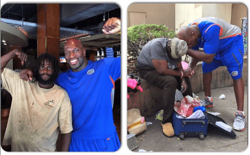 WWE Star Titus O'Neil Takes the Homeless to Lunch (PHOTOS + VIDEO)