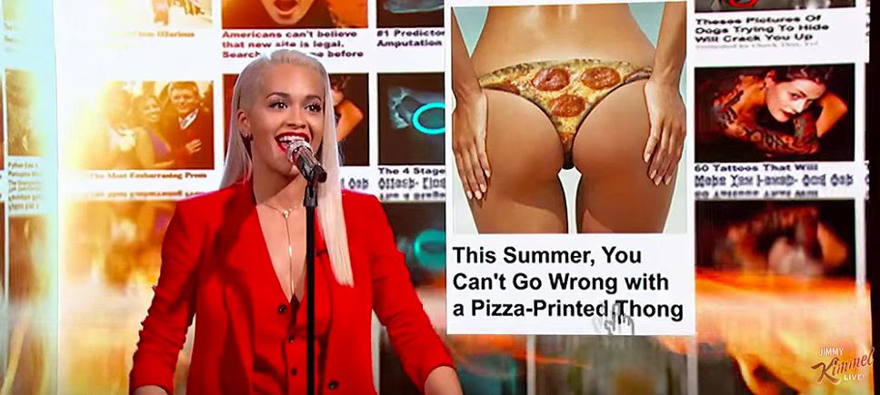 Rita Ora Sings Clickbait Headlines on Jimmy Kimmel Live (VIDEO)