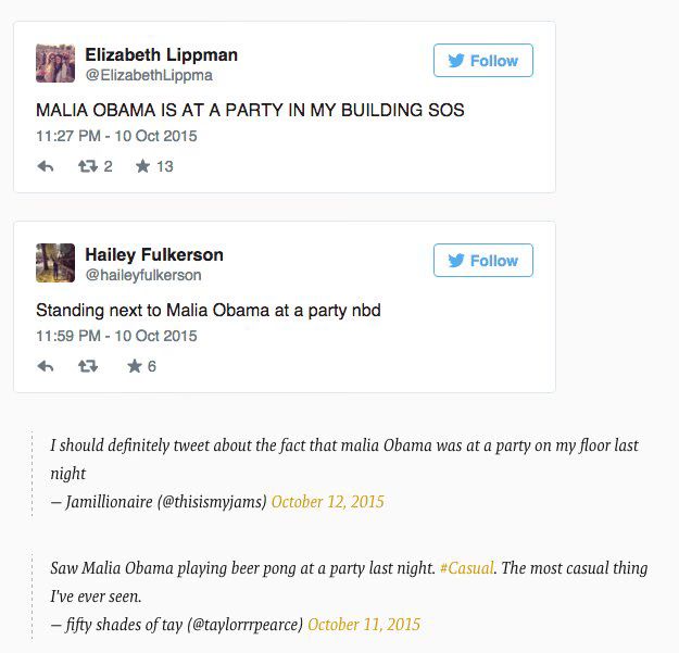 Malia Obama Playing Beer Pong
