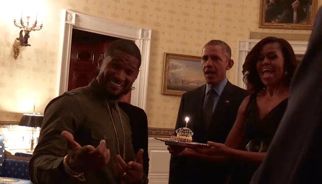 Obamas Sing 'Happy Birthday' To Usher (VIDEO)