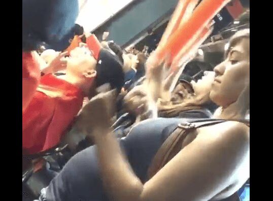 Woman Casually Snorts Cocaine at Astros-Royals Playoff Game (VIDEO)