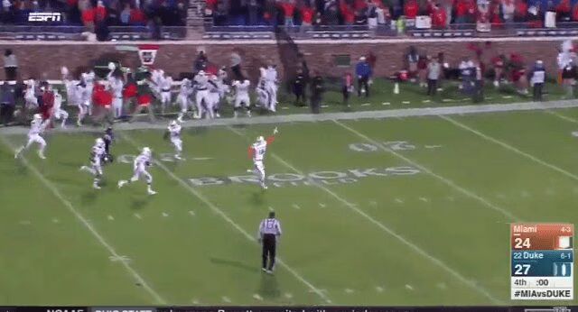 Miami Hurricanes' Insane 8-Lateral Kick Return vs. Duke - OMG! (VIDEO)