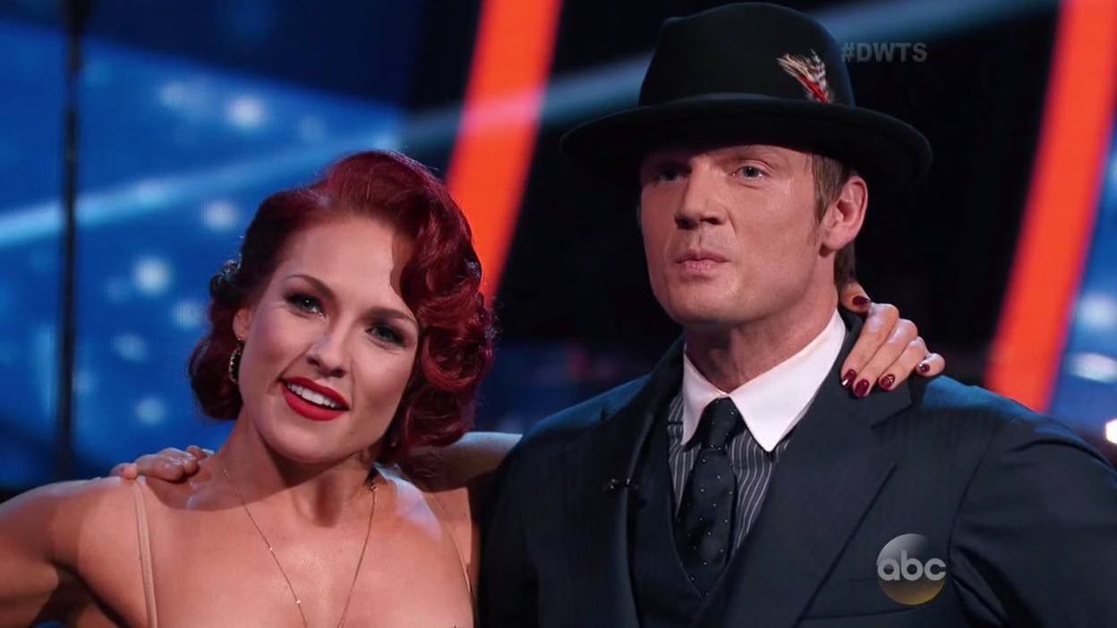 Nick Carter and Sharna Burgess dance Quickstep