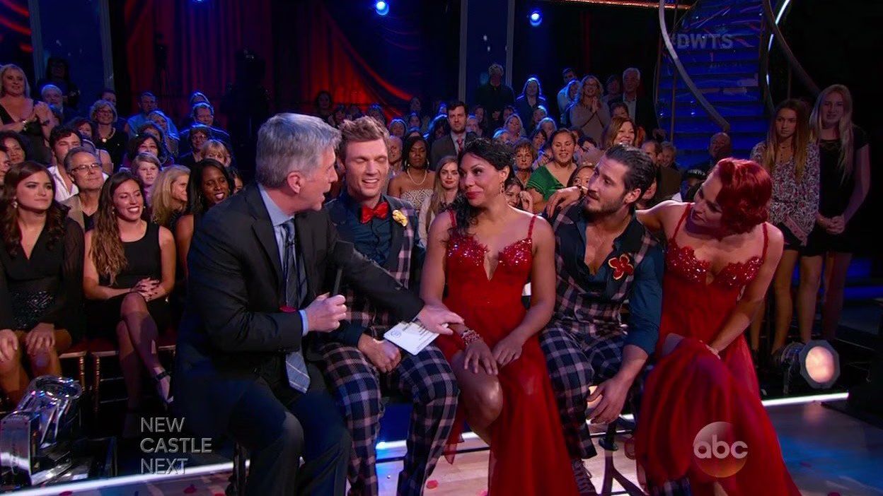 Nick, Sharna, Tamar & Val dancing a Rumba