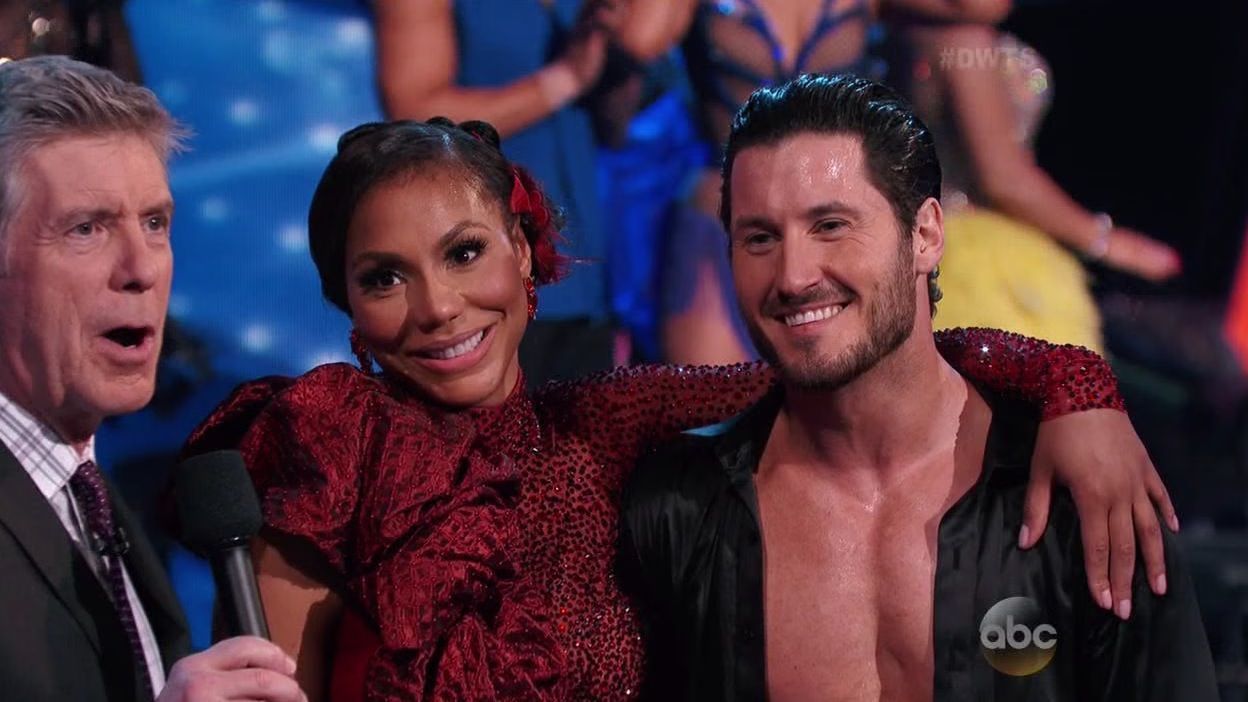 Tamar Braxton and Val Chmerkovskiy dance Paso Doble
