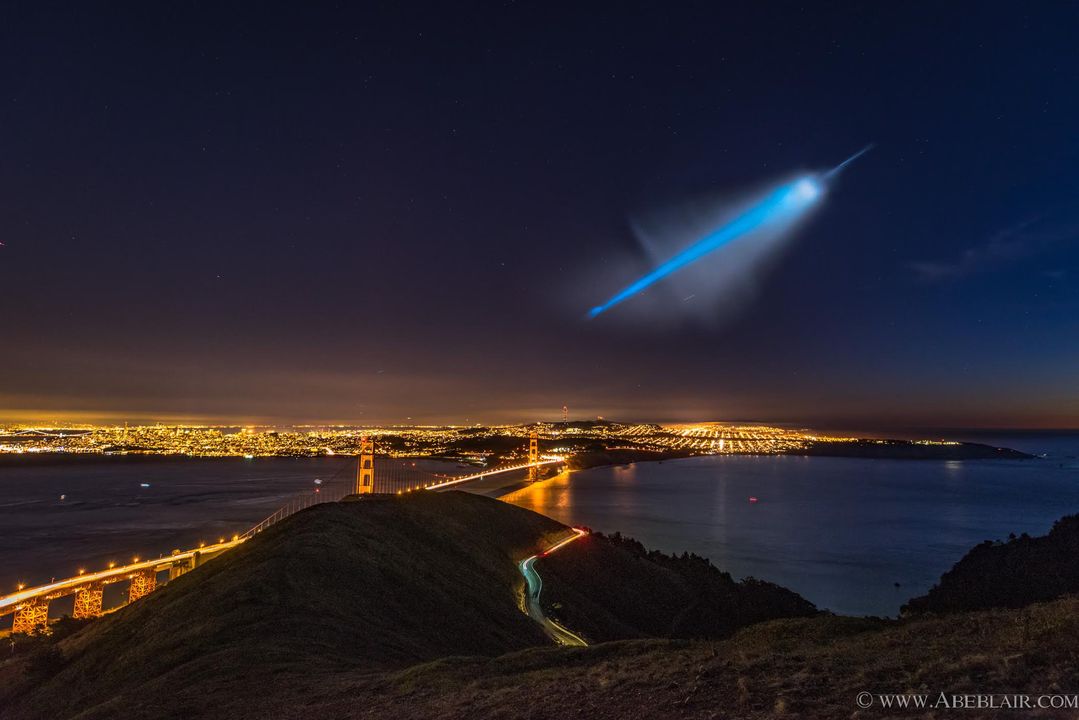 Trident II D5 Nuclear Missile Blue Streaks Through San Francisco