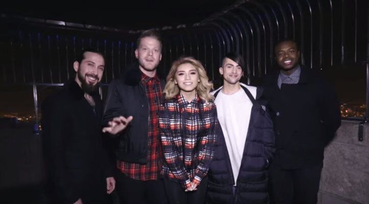 Pentatonix Light Up The Empire State Building for Christmas 2015