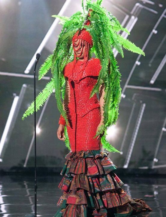 miss nigeria debbit collins national costume