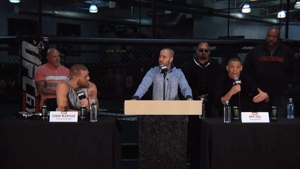 Conor McGregor and Nate Diaz Have War of Words at UFC 196 Press Conference (VIDEO)