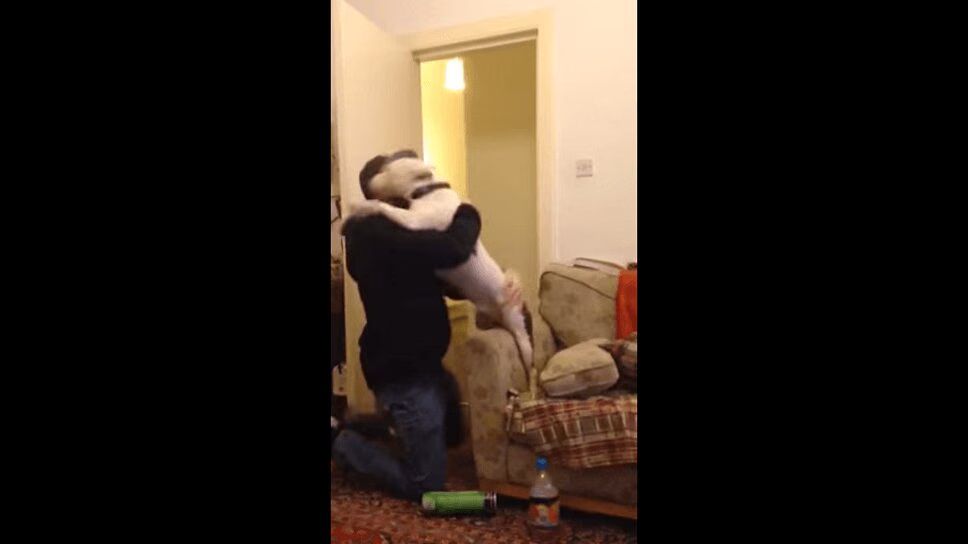 Precious Rescue Dog Gives Owner Big Hug In Emotional Reunion (VIDEO)
