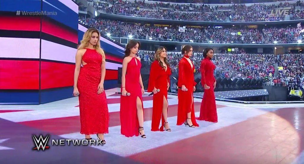 Fifth Harmony Performs 'America the Beautiful' at WWE Wrestlemania 32 (VIDEO)