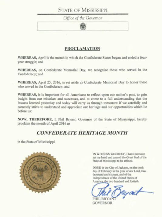 Mississippi Confederate History Month