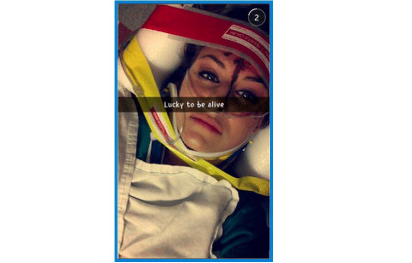 McGee still Snapchatting after the accident