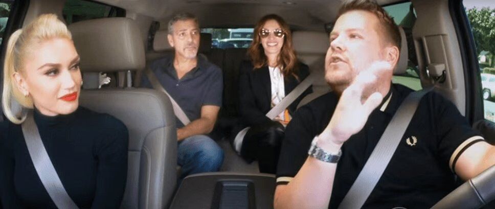 Gwen Stefani Teams With George Clooney, Julia Roberts for Epic 'Carpool Karaoke' (VIDEO)