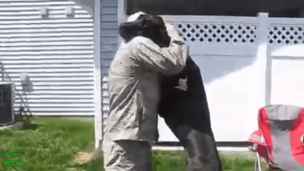 Lovable Dogs Welcome Soldiers Home (VIDEO)