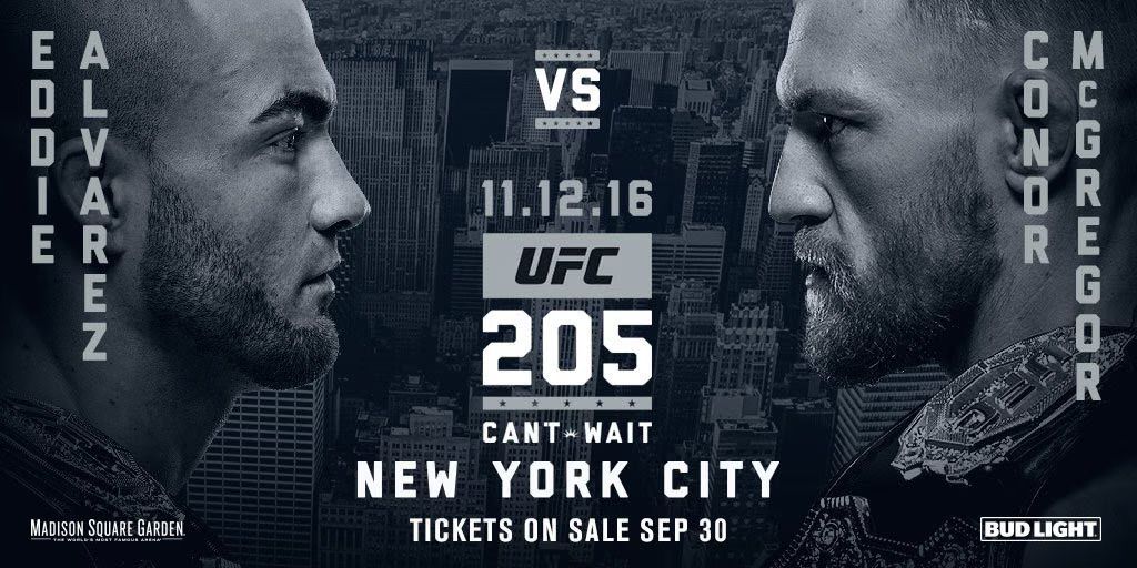 Conor McGregor vs. Eddie Alvarez Will Headline UFC 205