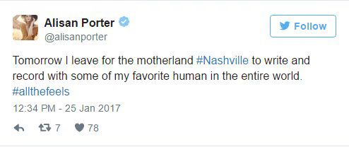 Alisan Porter tweets