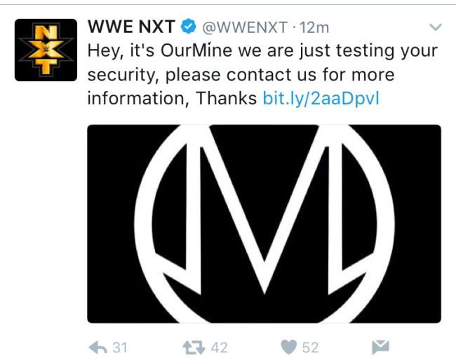 WWE Twitter Accounts Hacked In Strange Security Test